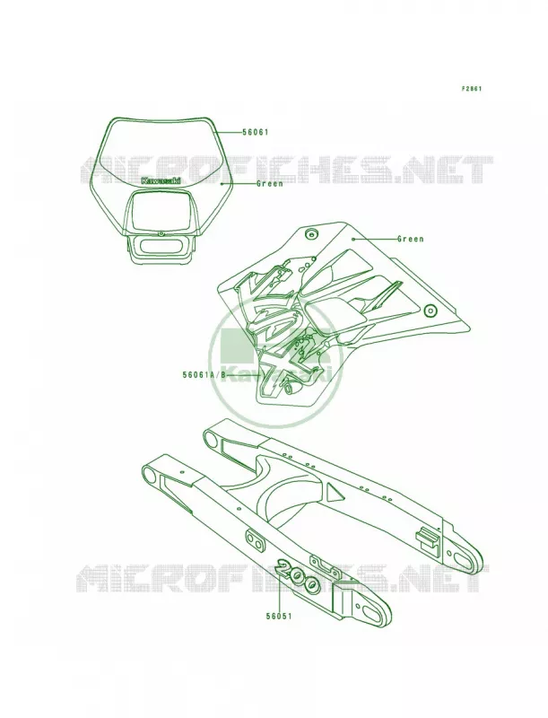 DecalsKDX200-H1 Kawasaki MOTOS 200 1996 KDX200  KDX200-H2