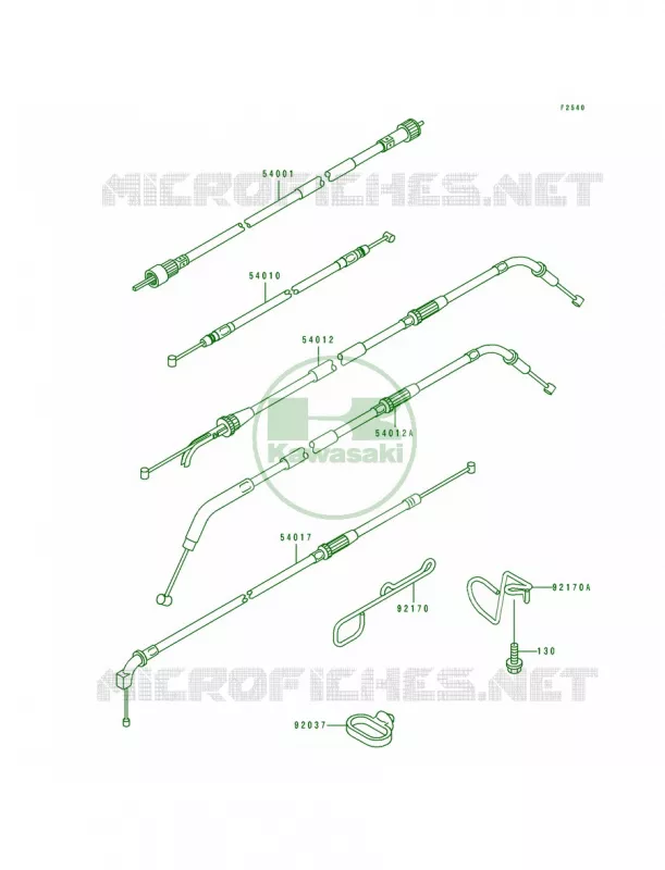 Cables Kawasaki MOTOS 1100 1996 GPZ 1100 ABS  ZX1100-F1