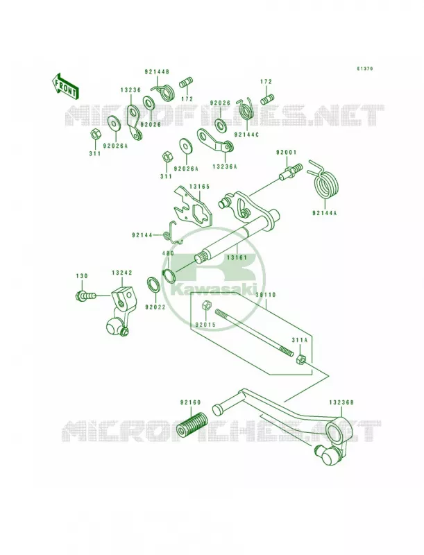 Gear Change Mechanism Kawasaki MOTOS 1100 1996 GPZ 1100 ABS  ZX1100-F1