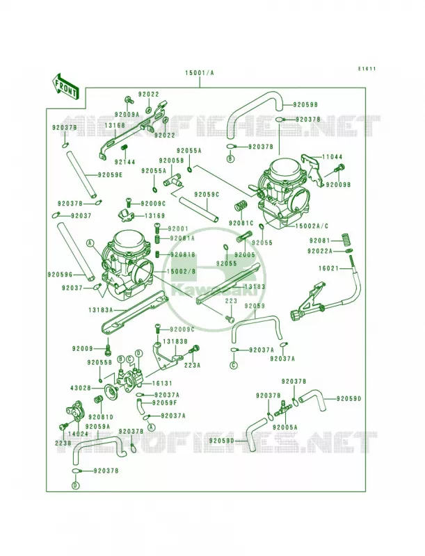 Carburetor Kawasaki MOTOS 250 1995 Ninja 250R  EX250-F9