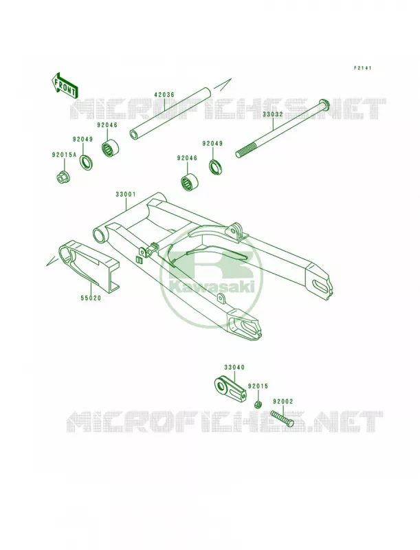 Swingarm Kawasaki MOTOS 250 1995 Ninja 250R  EX250-F9