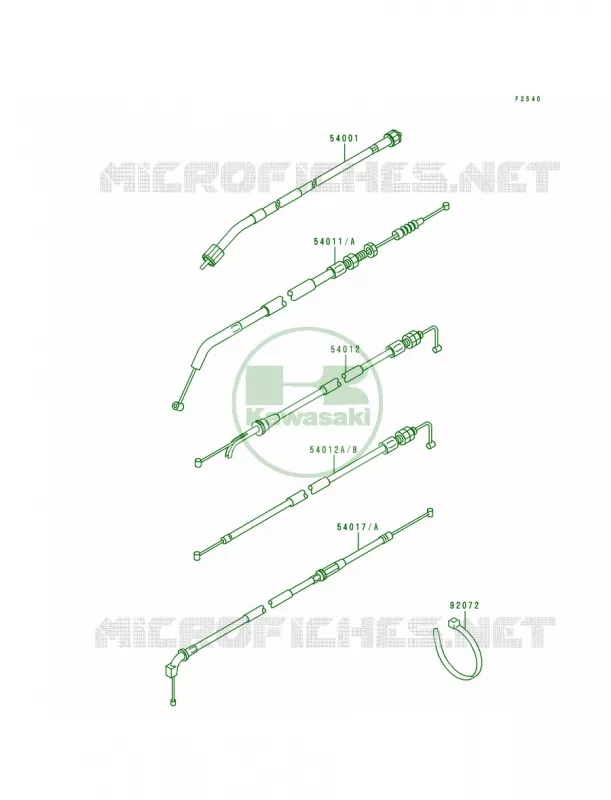Cables Kawasaki MOTOS 500 1995 Ninja 500  EX500-D2
