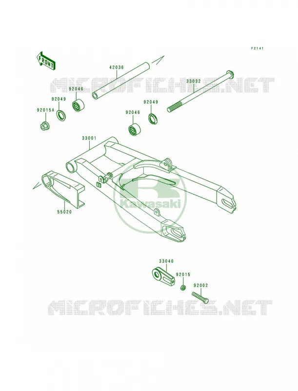 Swingarm Kawasaki MOTOS 250 1994 Ninja 250R  EX250-F8