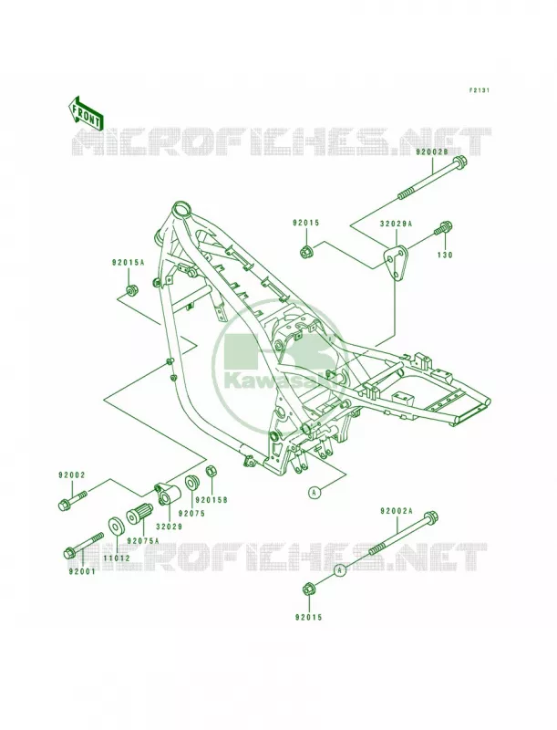 Frame Fittings Kawasaki MOTOS 1100 1994 ZR1100 Zephyr  ZR1100-A3