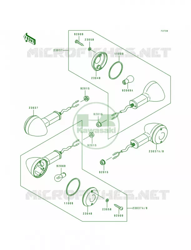 Turn Signals Kawasaki MOTOS 1100 1994 ZR1100 Zephyr  ZR1100-A3