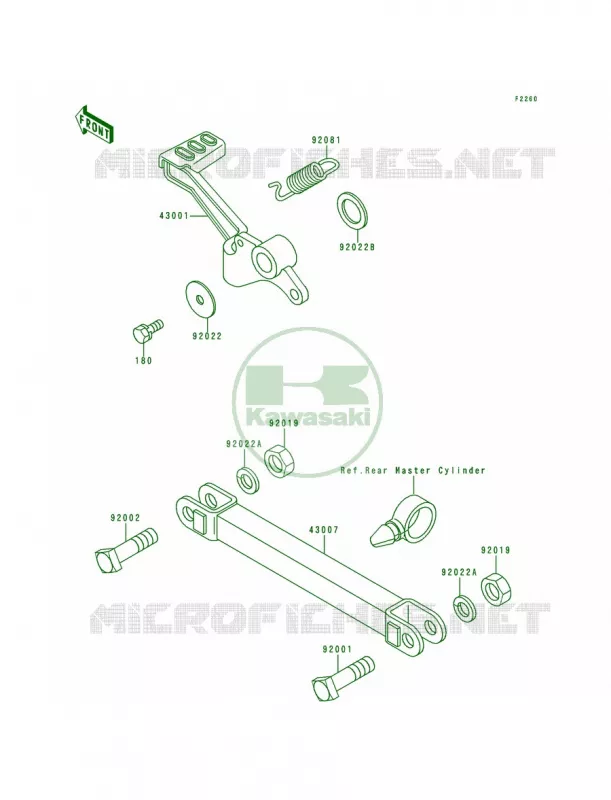 Brake PedalTorque Link Kawasaki MOTOS 250 1993 Ninja 250R  EX250-F7