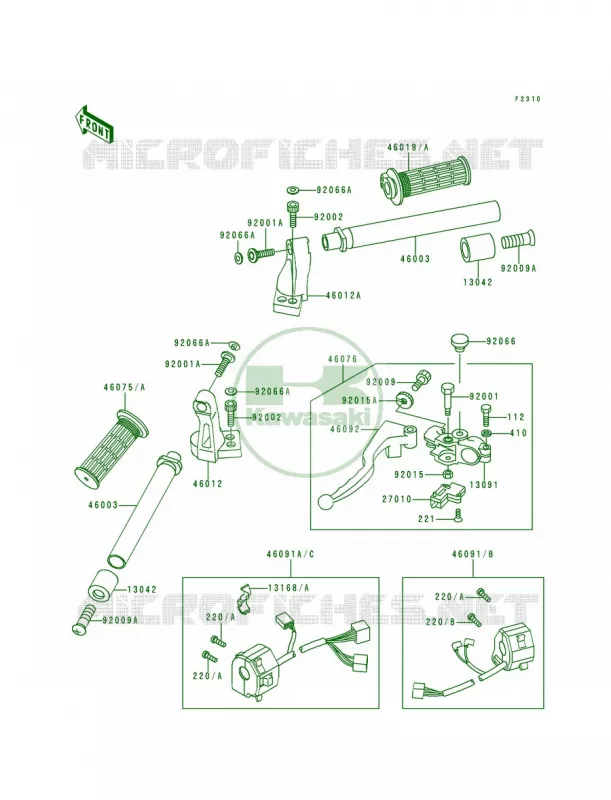 Handlebar Kawasaki MOTOS 250 1993 Ninja 250R  EX250-F7