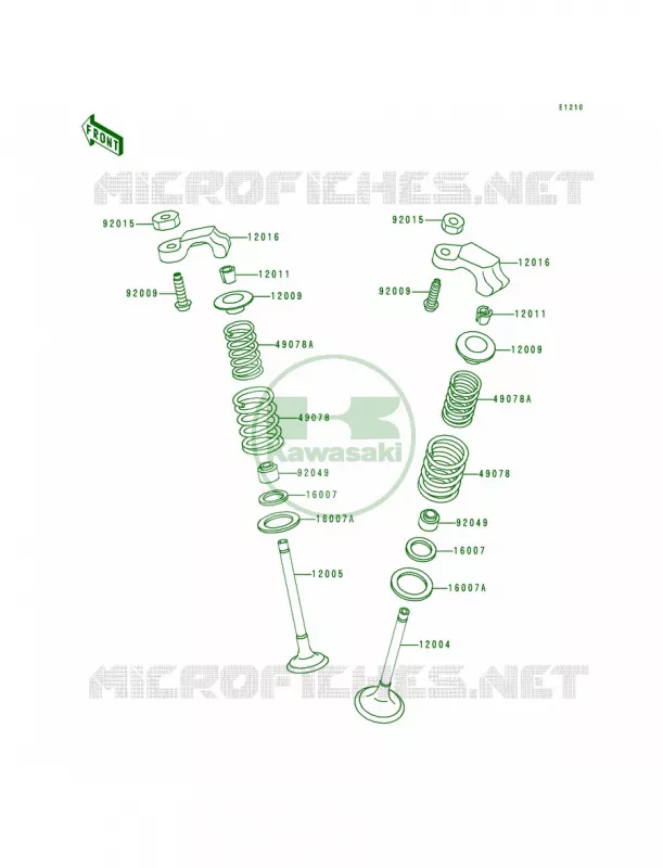 Valves Kawasaki MOTOS 250 1993 Ninja 250R  EX250-F7