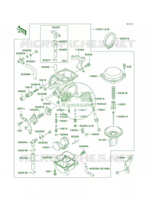 Carburetor Kawasaki MOTOS 650 1996 KLX650   KLX650-C4