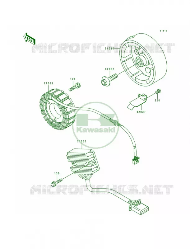 Generator Kawasaki MOTOS 500 1993 EX500  EX500-A7