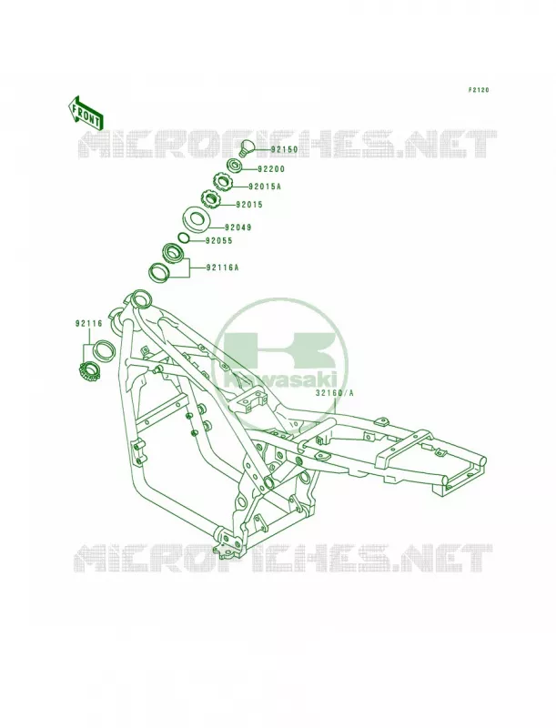 Frame Kawasaki MOTOS 550 1993 Zephyr  ZR550-B4