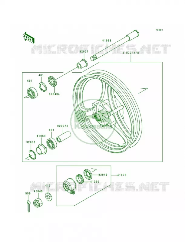 Front Wheel Kawasaki MOTOS 250 1992 Ninja 250R  EX250-F6
