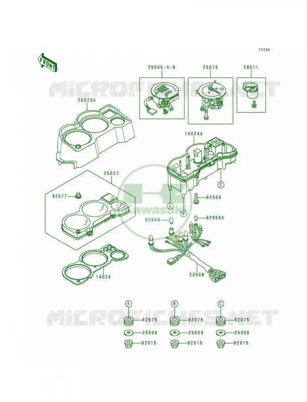Meters Kawasaki MOTOS 250 1992 Ninja 250R  EX250-F6