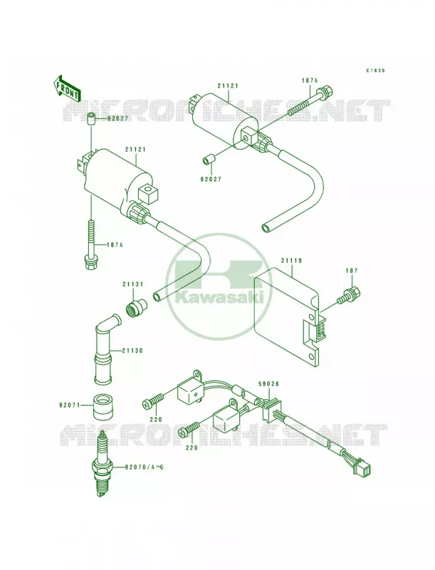 Ignition System Kawasaki MOTOS 500 1992 EX500  EX500-A6