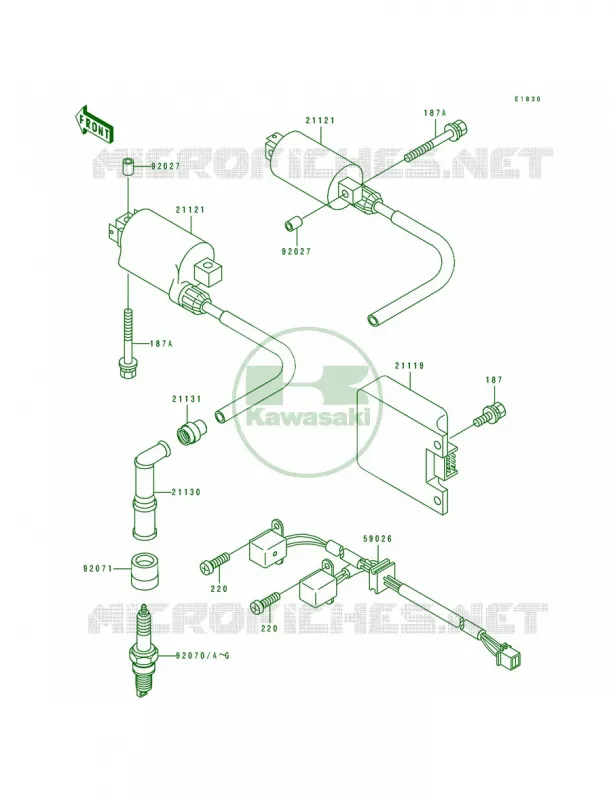 Ignition System Kawasaki MOTOS 500 1991 EX500  EX500-A5