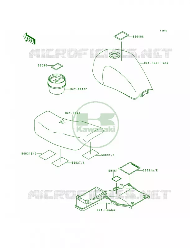 Label Kawasaki MOTOS 750 1991 Zephyr 750  ZR750-C1