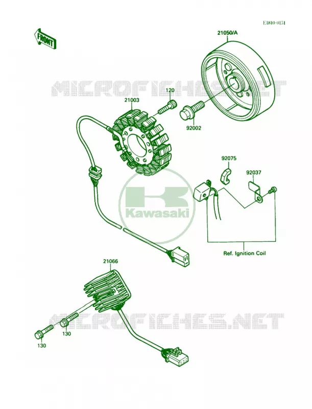Generator Kawasaki MOTOS 250 1990 Ninja 250R  EX250-F4