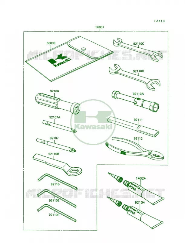 Owner's Tools Kawasaki MOTOS 250 1990 Ninja 250R  EX250-F4