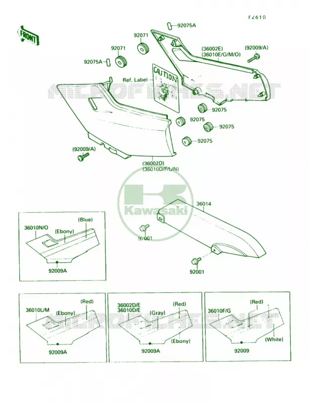 Side CoversChain Cover Kawasaki MOTOS 250 1990 Ninja 250R  EX250-F4