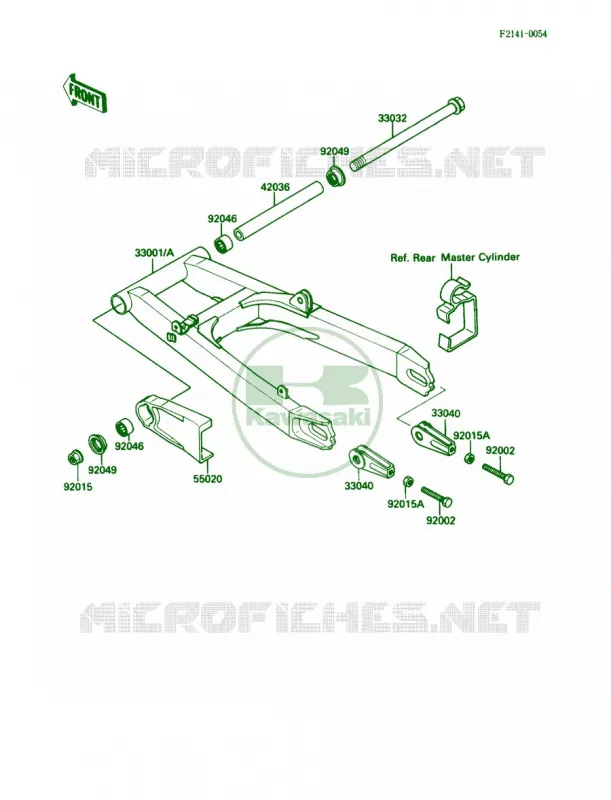 Swingarm Kawasaki MOTOS 250 1990 Ninja 250R  EX250-F4