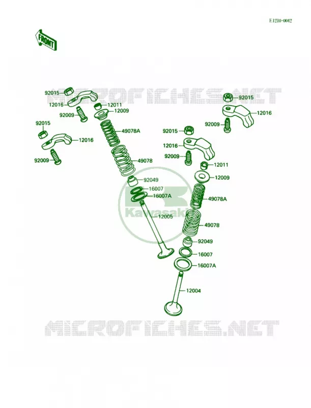 Valves Kawasaki MOTOS 250 1990 Ninja 250R  EX250-F4