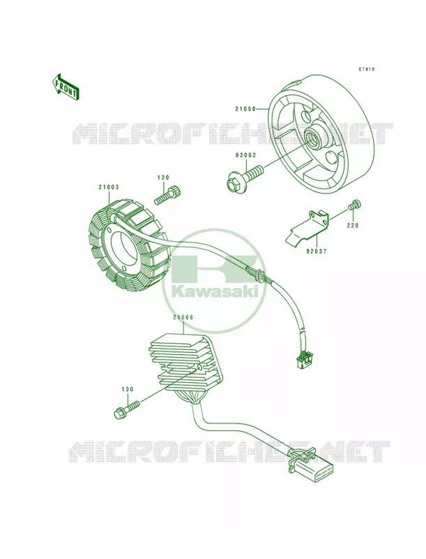 Generator Kawasaki MOTOS 500 1990 EX500  EX500-A4