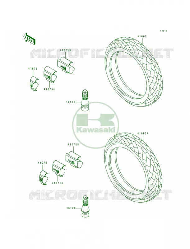 Tires Kawasaki MOTOS 500 1990 EX500  EX500-A4
