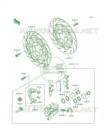 Front CaliperZR550 B1B2B3 pour Kawasaki Zephyr 1990