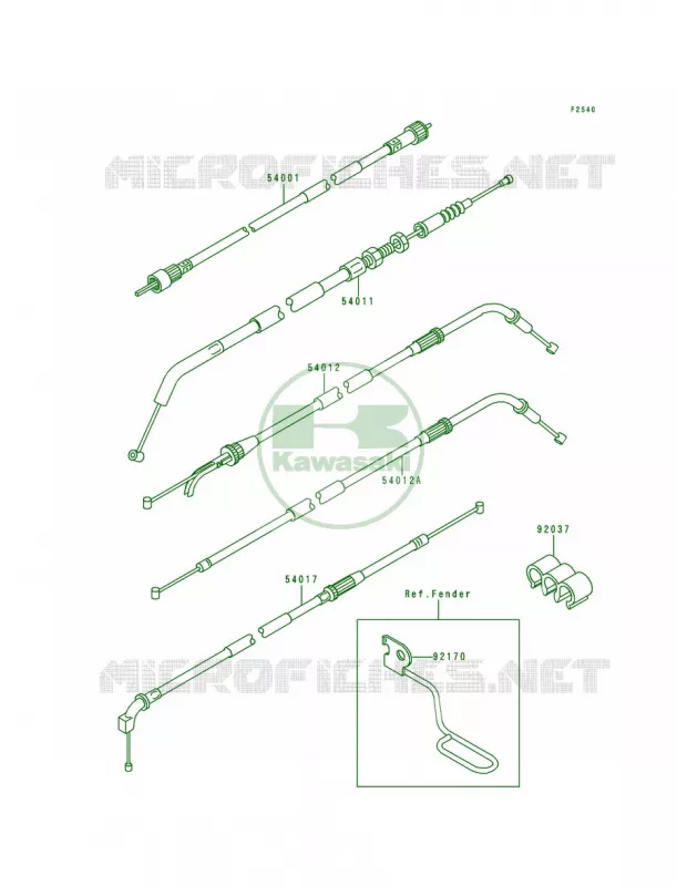 Cable Kawasaki MOTOS 550 1990 Zephyr  ZR550-B1