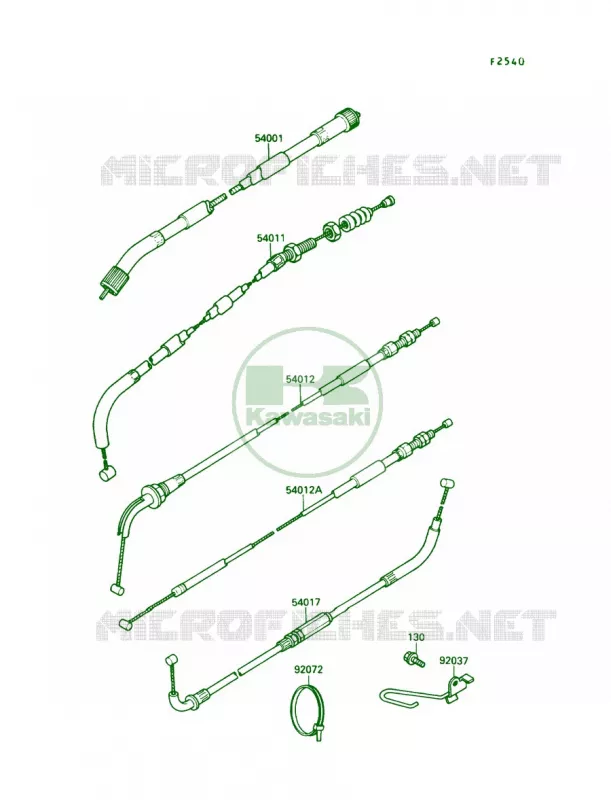 Cables Kawasaki MOTOS 250 1988 Ninja 250R  EX250-F2
