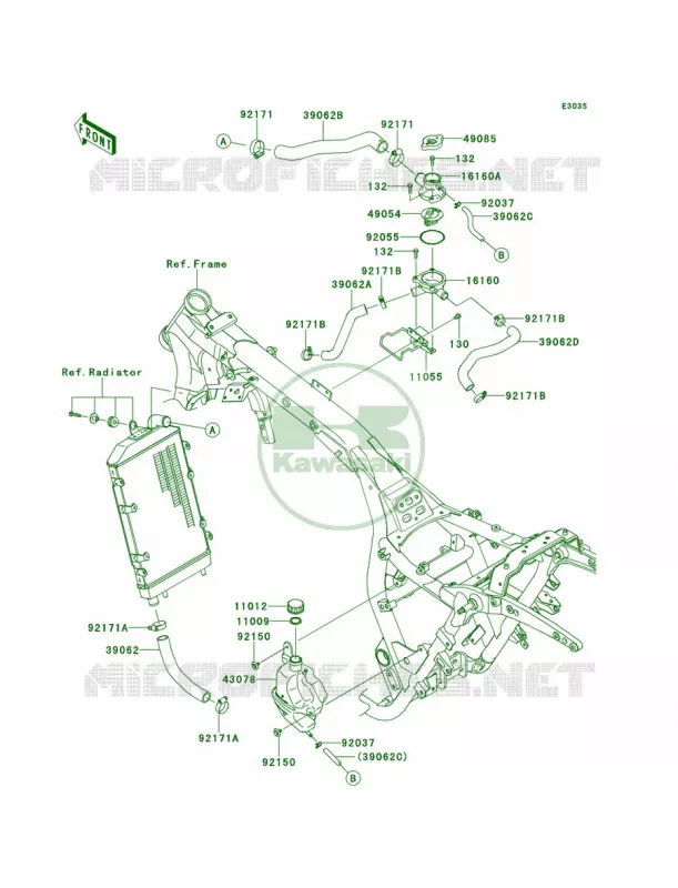 Cooling Kawasaki MOTOS 1700 2014 Vulcan 1700 Nomad ABS  VN1700DEF