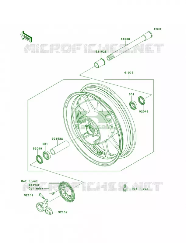 Front Wheel Kawasaki MOTOS 1700 2014 Vulcan 1700 Nomad ABS  VN1700DEF