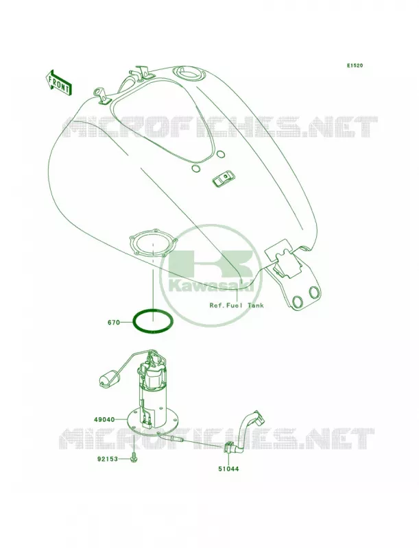Fuel Pump Kawasaki MOTOS 1700 2014 Vulcan 1700 Nomad ABS  VN1700DEF