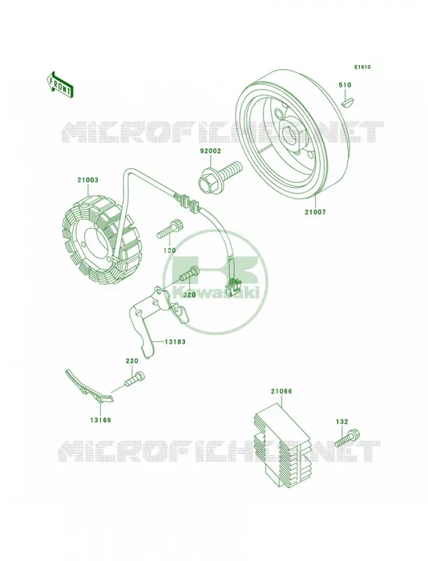 Generator Kawasaki MOTOS 650 1995 KLX650   KLX650-C3