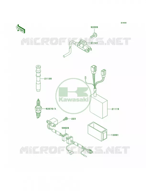 Ignition System Kawasaki MOTOS 650 1995 KLX650   KLX650-C3