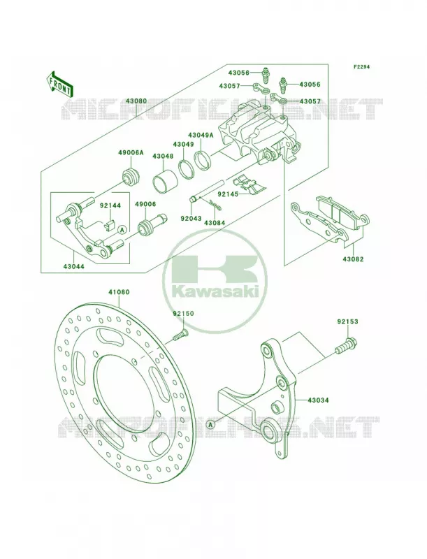 Rear Brake Kawasaki MOTOS 1700 2013 Vulcan 1700 Vaquero  VN1700JDFA